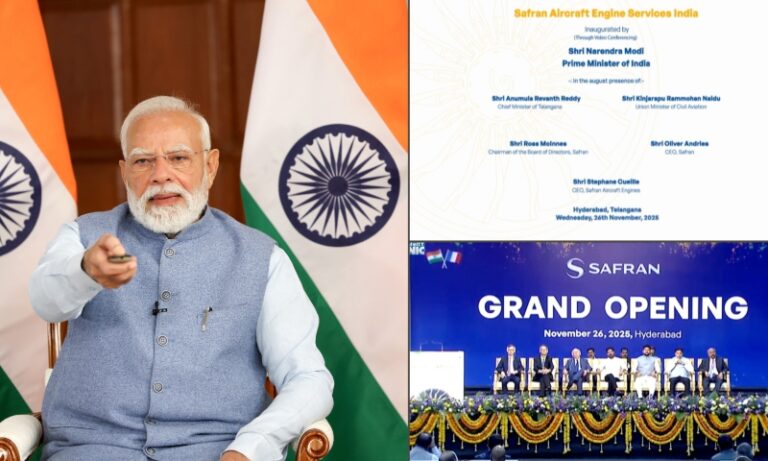 प्रधानमंत्री मोदी ने हैदराबाद में सफ्रान एयरक्राफ्ट इंजन सर्विसेज इंडिया (SAESI) का उद्घाटन किया