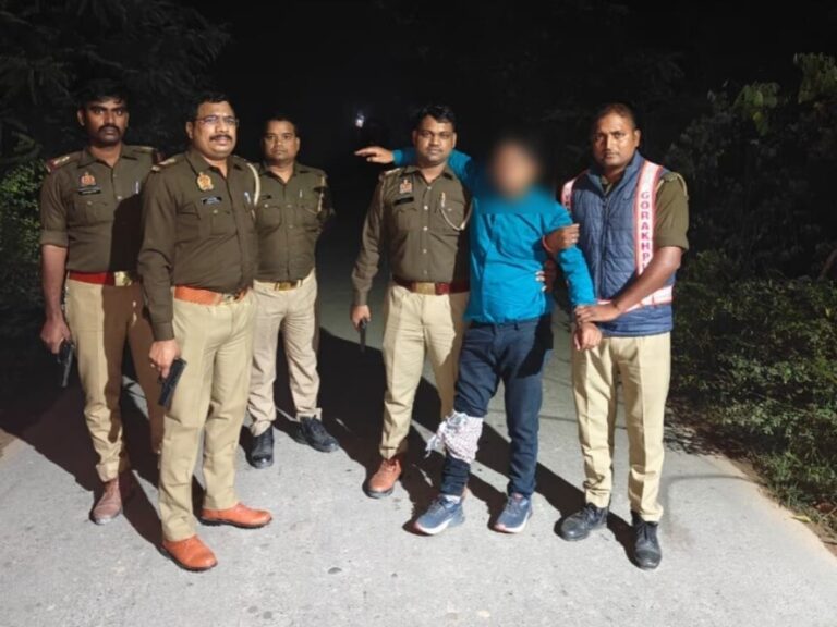यूपी पुलिस ने वांछित बदमाश जीतू को हाफ एनकाउंटर में पकड़ा